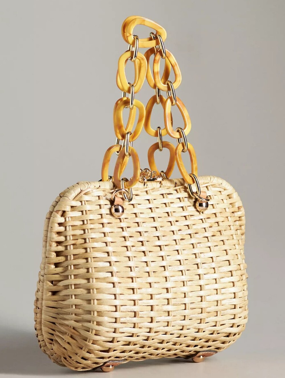 NEW w/tag Frances Valentine Anthropologie Hen Wicker Basket Bag Handwoven NWT